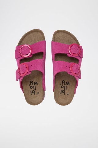 Leren Muiltjes - Fuchsia