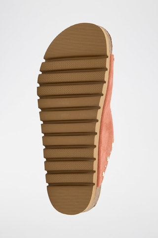 Nubuck Platform Muiltjes - Oranje