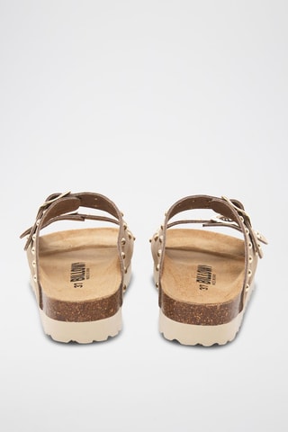 Sandali platform in pelle scamosciata - Marrone