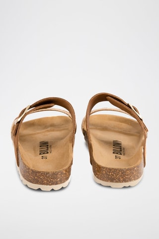 Ciabatte in pelle scamosciata - Marrone scuro