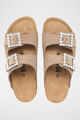 Ciabatte in pelle scamosciata - Marrone