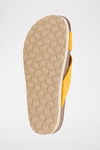 Sandali platform in pelle scamosciata - Giallo