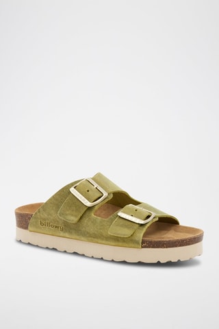 Nubuck Platform Sandalen - Groen