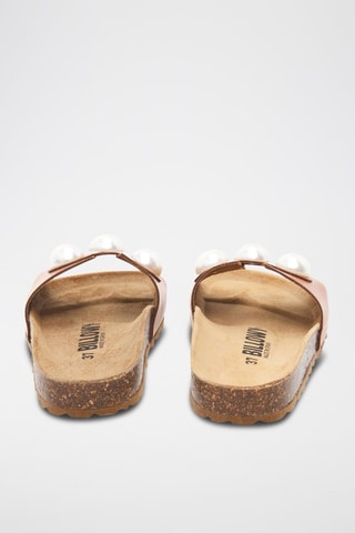 Leren Slippers - Camel