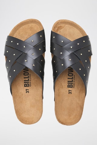 Sandali platform in pelle - Nero