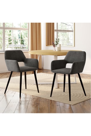 2 sillones Heidi - 52 x 80 x 53 cm - Tela de terciopelo