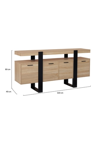 Aparador de 4 puertas Brixton - 160 x 80 x 40 cm