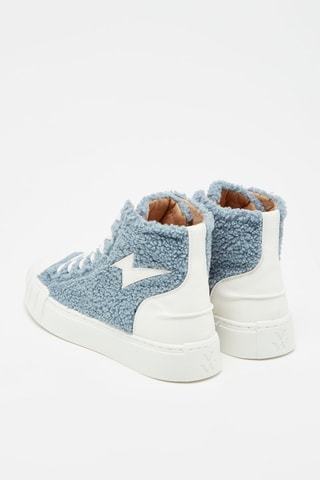 Sneakers alte platform - Blu e bianco