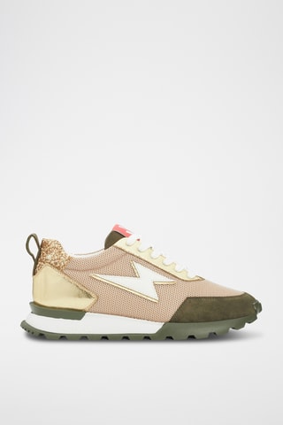 Sneakers platform Keira - Kaki e beige