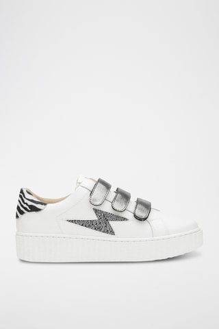Platform Sneakers Jane - Wit en antraciet