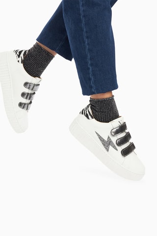 Platform Sneakers Jane - Wit en antraciet