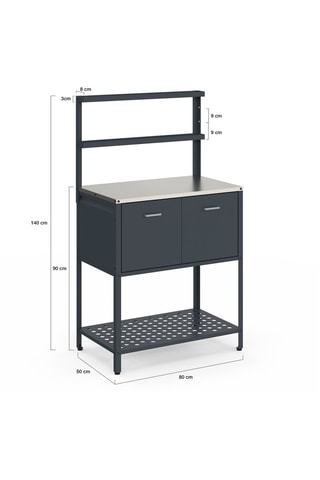 Mueble de cocina exterior Alméria - 80 x 50 x 140 cm
