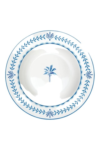 6 platos hondos de porcelana Exotic Vibes - 21,5 cm
