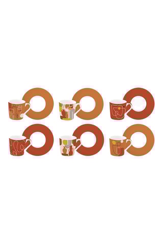 Juego de café de porcelana Terracotta - 6 personas