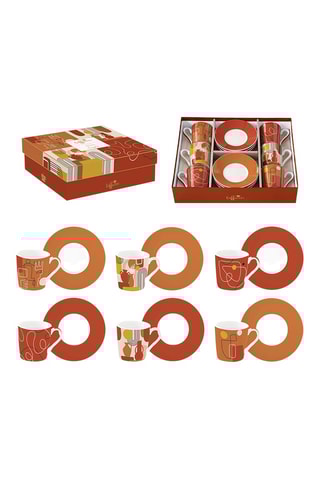 Juego de café de porcelana Terracotta - 6 personas