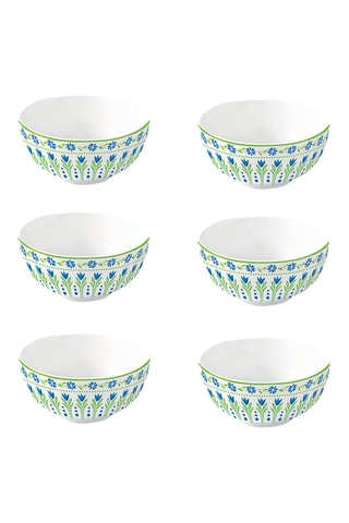 6 boles de porcelana Flowers Garden - 12 cm