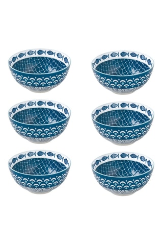 6 boles de porcelana Sea Shore - 12,5 cm