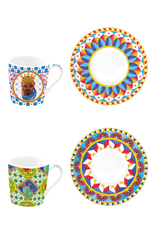 Juego de café de porcelana Sicily - 6 personas