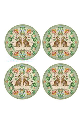 4 platos de postre de porcelana Jungle Vibes - 19 cm