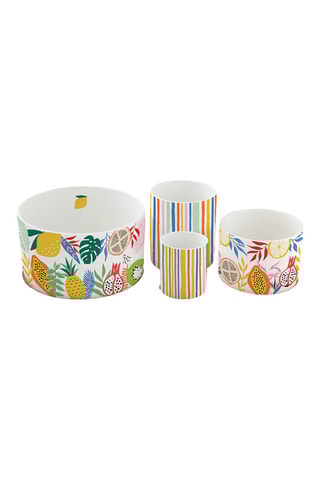 Vajilla de porcelana y bambú Tutti Frutti - 5 piezas