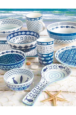 6 tazas de café de porcelana Sea Shore - 15 cl