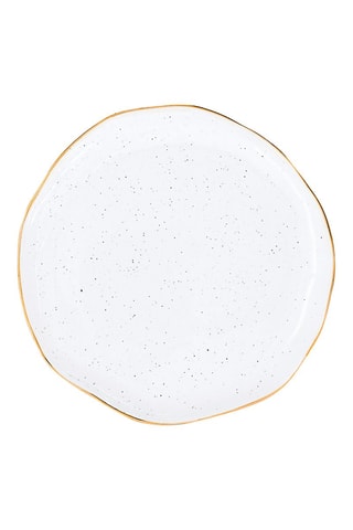 6 platos llanos de gres Artesanal - 16 cm