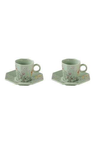 2 tazas de café y platillos de porcelana Eden - 12 cl