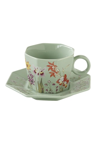 Taza y platillo de porcelana Eden - 27 cl
