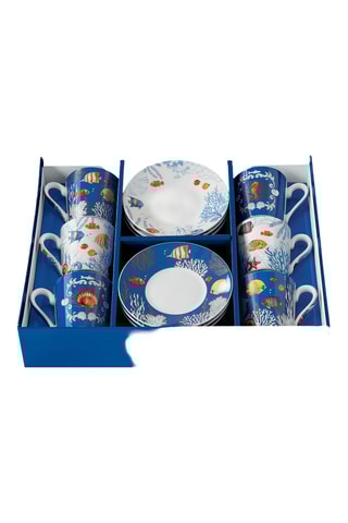 Juego de café de porcelana Aquarium - 6 personas