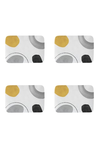 4 platos llanos de porcelana Elements - 27 x 19 cm