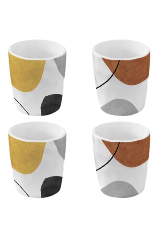 4 tazas de café de porcelana Elements - 120 ml