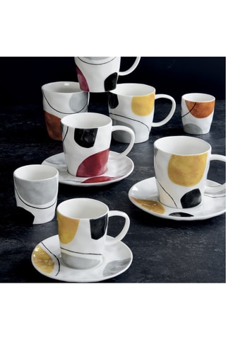 4 tazas de café de porcelana Elements - 120 ml
