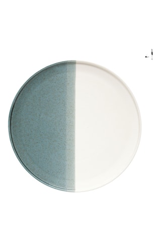 4 platos de postre de porcelana Double - 21 cm