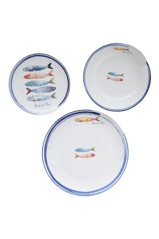 Vajilla de porcelana Bord de Mer - 18 piezas