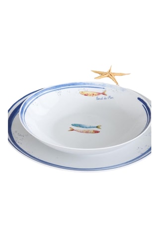 Vajilla de porcelana Bord de Mer - 18 piezas