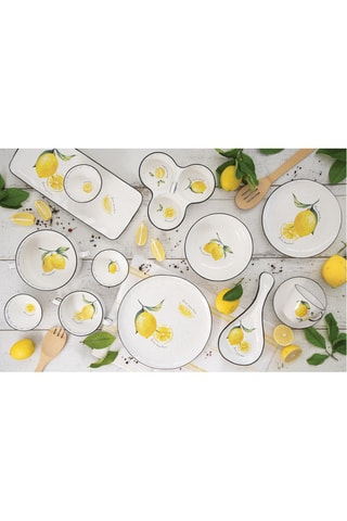 Taza de té y platillo de porcelana Amalfi