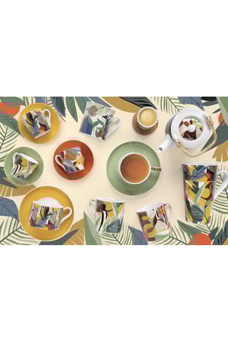 2 tazas y tetera de porcelana Kilimanjaro