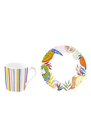 Juego de café de porcelana Tutti Frutti - 6 personas