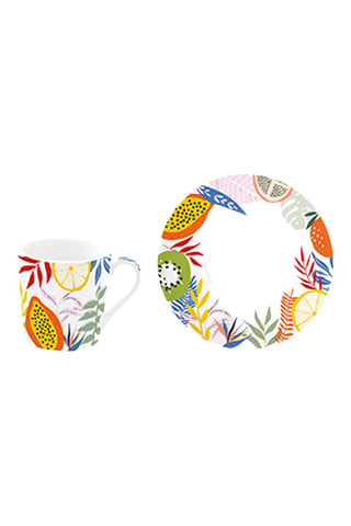 Juego de café de porcelana Tutti Frutti - 6 personas