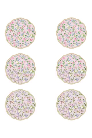 6 platos de postre de porcelana Garden Joy - 20 cm