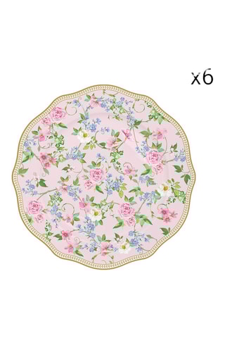 6 platos de postre de porcelana Garden Joy - 20 cm