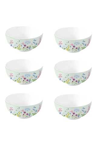 6 boles de porcelana Floraison - 12 cm