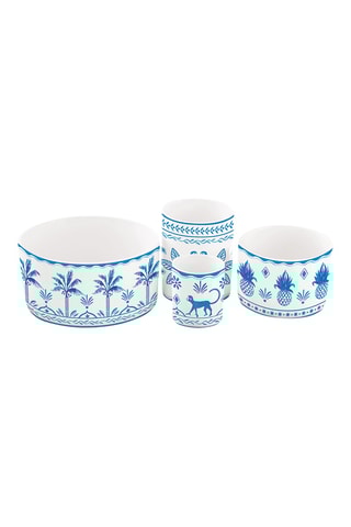 Vajilla para aperitivo de porcelana y bambú Exotic Vibes  - 5 piezas