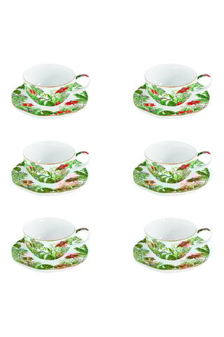 Juego de té de porcelana Exotica - 6 personas