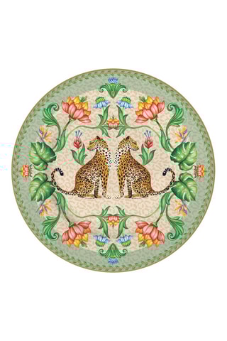 6 platos de postre de porcelana Jungle Vibes - 19 cm