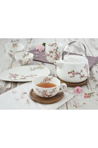 Plato de porcelana Sakura - 24,5 x 2 x 17 cm