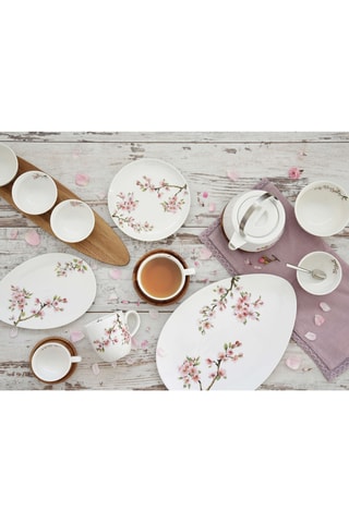 Plato de porcelana Sakura - 24,5 x 2 x 17 cm