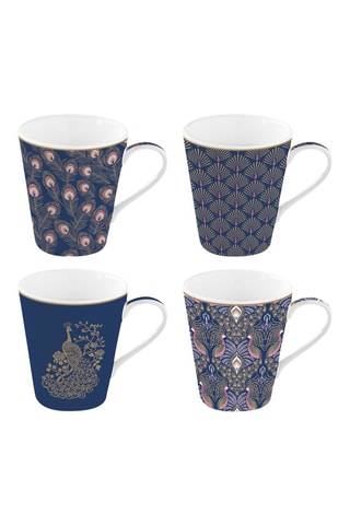 4 tazas de porcelana Peacock - 30 cl