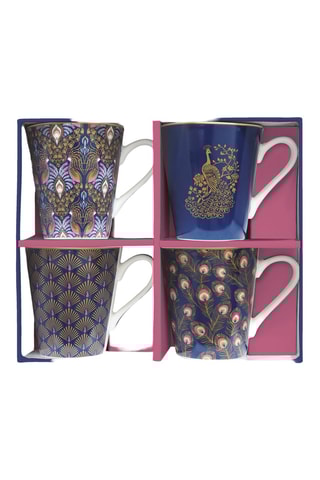 4 tazas de porcelana Peacock - 30 cl