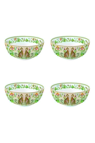 4 boles de porcelana Jungle Vibes - 15 cm
